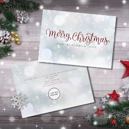 Frohe Weihnachts-Schnee-Corporate-Logo Feiertagskarte