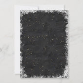Frohe Weihnachts-Schnee Rote Blüte Chalkboard Part Einladung (Rückseite)