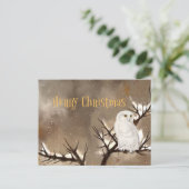 Frohe Weihnachts-Schneeauschale Postkarte (Stehend Vorderseite)