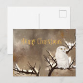 Frohe Weihnachts-Schneeauschale Postkarte (Vorne/Hinten)