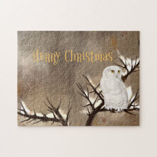 Frohe Weihnachts-Schneeauwl Puzzle