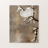 Frohe Weihnachts-Schneeauwl Puzzle (Vertikal)