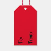 Frohe Weihnachts-Schneebäume Weihnachtsgeschenk-Ta Geschenkanhänger (Rückseite)