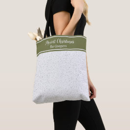 Frohe Weihnachts-Schneefall-Muster White Holiday Tasche