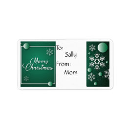 Frohe Weihnachts-Schneeflocke Adressaufkleber