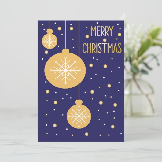 Frohe Weihnachts-Schneeflocke Feiertagskarte (Stehend Vorderseite)