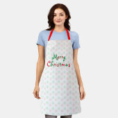 Frohe Weihnachts-Schneeflocke-Schürze Schürze (Getragen)