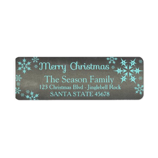 Frohe Weihnachts-Schneeflocke Weihnachtsadresse Et (Vorne)
