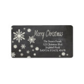 Frohe Weihnachts-Schneeflocke Weihnachtsadresse Et Adressaufkleber (Vorne)