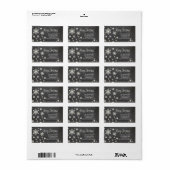 Frohe Weihnachts-Schneeflocke Weihnachtsadresse Et Adressaufkleber (Vorne)