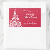 Frohe Weihnachts-Schneeflocken-Geschenketiketten Rechteckiger Aufkleber (Tasche)