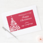 Frohe Weihnachts-Schneeflocken-Geschenketiketten Rechteckiger Aufkleber (Umschlag)