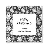 Frohe Weihnachts-Schneeflocken-Muster Permastempel (Design)