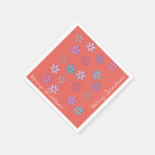 Frohe Weihnachts-Schneeflocken Papier Napkin Serviette (Ecke)