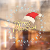 Frohe Weihnachts-Schneeflocken-Wraath-Tür Fensteraufkleber (Blatt 2)