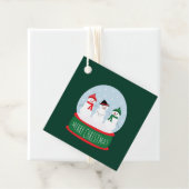Frohe Weihnachts-Schneeglobe Snowmen Geschenkanhänger (Beispiel)