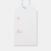 Frohe Weihnachts-Schneehaus Weihnachtsbaumen Geschenkanhänger (Rückseite)