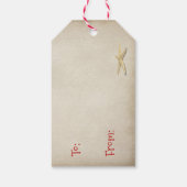 Frohe Weihnachts-Schneemann am Strand Geschenkanhänger (Rückseite)