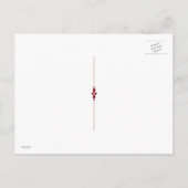 Frohe Weihnachts-Schneemann in Snow Globe Ankündigungspostkarte (Rückseite)