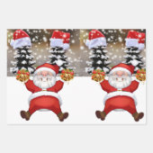 Frohe Weihnachts-Schneemann Wrapping Paper Sheets Geschenkpapier Set (Vorderseite 2)