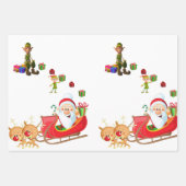 Frohe Weihnachts-Schneemann Wrapping Paper Sheets Geschenkpapier Set (Vorderseite)