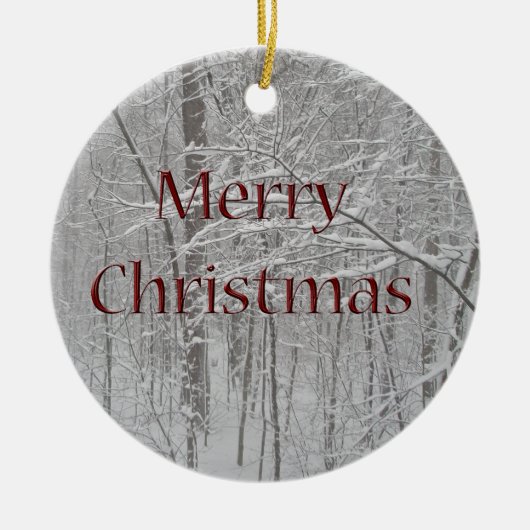 Frohe Weihnachts-Schneesturm-Koordinationsgegenstä Keramik Ornament (Vorne)