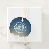 Frohe Weihnachts-Schneeszene Geschenkanhänger (Beispiel)