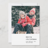 Frohe Weihnachts-Schreibmaschine & Buffalo Kariert Einladung (Vorderseite)