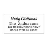 Frohe Weihnachts-Schreibmaschine Custom-Rücksendea Permastempel (Design)