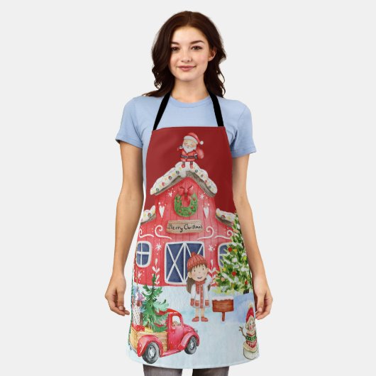 Frohe Weihnachts-Schürze Geschenke Schürze (Getragen)