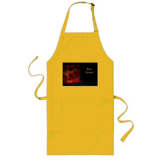 Frohe Weihnachts-Schürze Lange Schürze (Vorne)