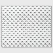 Frohe Weihnachts-Schwarz-weiße Skriptkalligraphie Geschenkpapier (Flach)