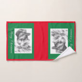 Frohe Weihnachts-Schwarzbär Badhandtuch Set (Handtuch)
