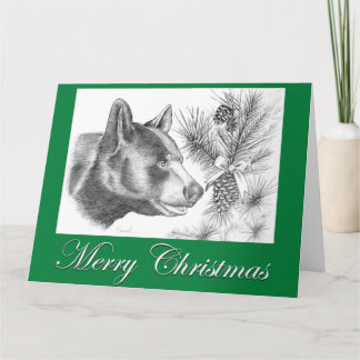 Frohe Weihnachts-Schwarzbär Karte