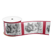 Frohe Weihnachts-Schwarzbär Satinband (Spule)