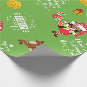 Frohe Weihnachts-Schwarze-Elf-Mädchen Geschenkpapier (Ecke)