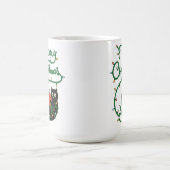 Frohe Weihnachts Schwarze Katze mit Ornament und L Kaffeetasse (Mittel)