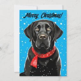Frohe Weihnachts Schwarzes Labor Retriever Holiday Feiertagskarte