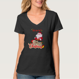 Frohe Weihnachts Schwarzes Shirt für Frauen