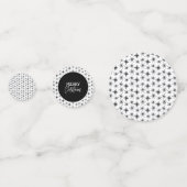 Frohe Weihnachts-Script Black Snowflakes Konfetti (Vorderseiten)