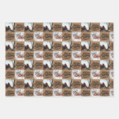 Frohe Weihnachts-Script-Checkerboard 6 Foto Set Geschenkpapier Set (Vorderseite 2)