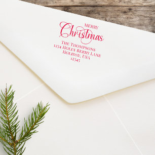 Frohe Weihnachts-Script Custom-Rücksendeadresse Permastempel