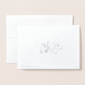 Frohe Weihnachts-Script-Design Weihnachtskarte Folienkarte (Rückseite mit Umschlag)