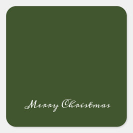 Frohe Weihnachts Script Envelope Geschenk Wrap Red Quadratischer Aufkleber