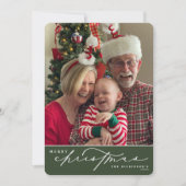 Frohe Weihnachts-Script Familie Weihnachtskarte Feiertagskarte (Vorderseite)