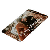 Frohe Weihnachts-Script-Foto Magnet (Linke Seite)