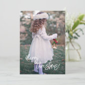 Frohe Weihnachts-Script-Foto Weihnachten (Stehend Vorderseite)
