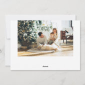 Frohe Weihnachts-Script-Foto-Weihnachtskarte Feiertagskarte (Rückseite)