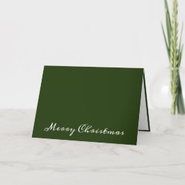 Frohe Weihnachts Script Green Simple Modern Holida Feiertagskarte