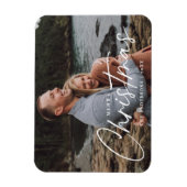 Frohe Weihnachts-Script-Holiday-Foto Magnet (Vertikal)